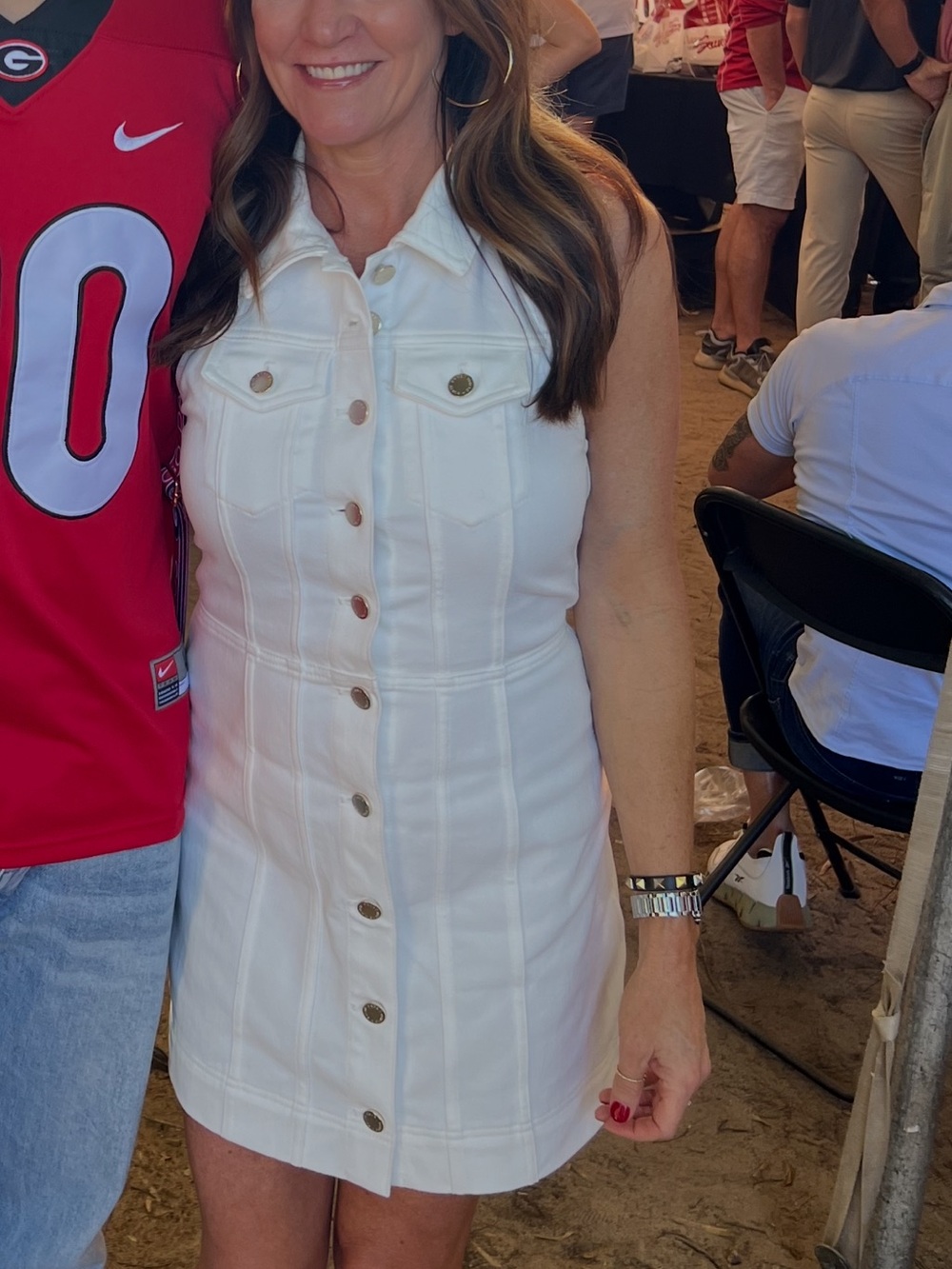Alice + Olivia Kendall Denim Halter dress